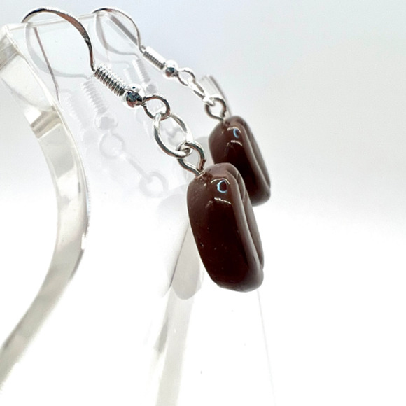Coffee Bean Earrings - Coffee Earrings - Barista Earrings - Coffee Addict - Picture 3 of 8